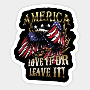 America Love It Or Leave It Patriotic Eagle Sticker